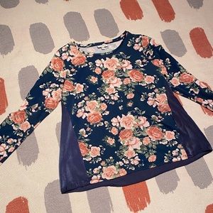 Floral T-Shirt with satin back